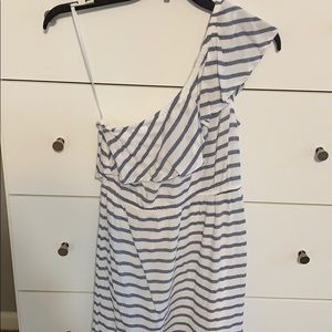 Old Navy One Shoulder Stripe Dress